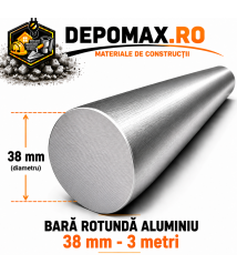 Bara rotunda aluminiu 38 mm, 3 metri, EN AW-6082